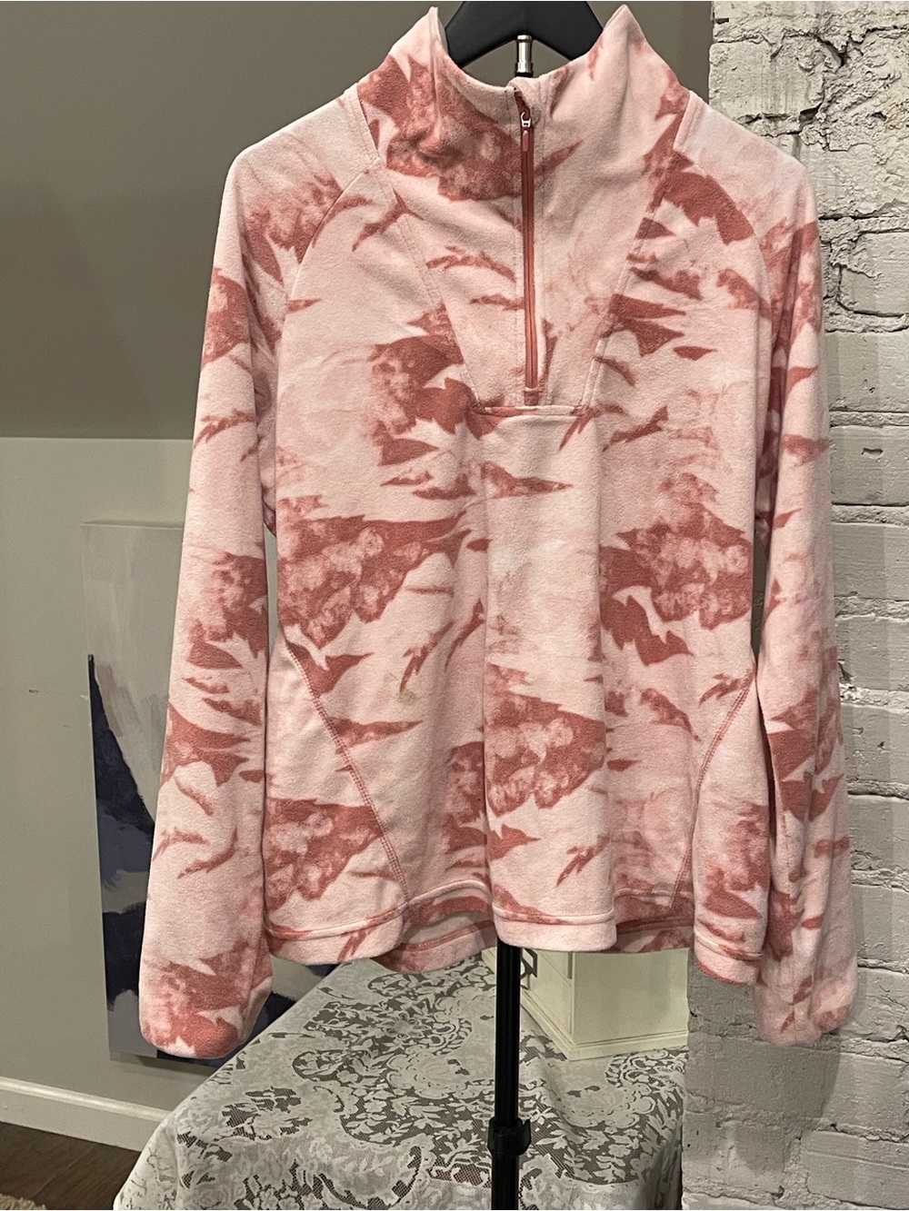 Columbia Pink Tie-Dye Half-Zip Pullover
